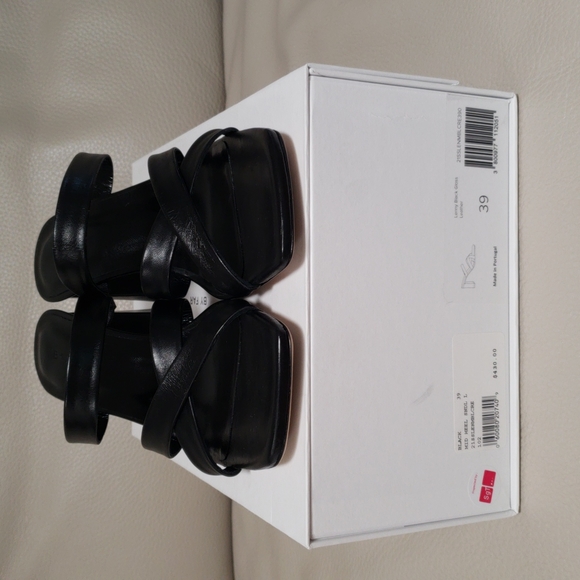 BY FAR LENY SLIDE LEATHER SANDALS SIZE 39 - Picture 8 of 9